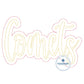 COMETS Double Raggy Applique Embroidery Bean Stitch Two Layer Design Five Sizes 5x7, 8x8, 6x10, 7x12, and 8x12 Hoop