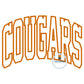 COUGARS Arched Applique Embroidery Design Satin Stitch Machine Embroidery Three Sizes 6x10, 7x12, and 8x12 Hoop