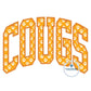 COUGS Arched Applique Embroidery Design Satin Stitch Machine Embroidery Six Sizes 5x7, 8x8, 9x9, 6x10, 7x12, and 8x12 Hoop