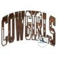 Cowgirls Arched Satin Applique Embroidery Design Three Sizes 6x10, 7x12, and 8x12 Hoop