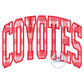 COYOTES Arched Applique Embroidery Design Satin Stitch Machine Embroidery Three Sizes 6x10, 7x12, and 8x12 Hoop