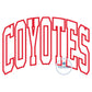 COYOTES Arched Applique Embroidery Design Satin Stitch Machine Embroidery Three Sizes 6x10, 7x12, and 8x12 Hoop