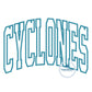 CYCLONES Arched Embroidery Applique Design Machine Embroidery Satin Edge Five Sizes 8x8, 9x9, 6x10, 7x12, and 8x12 Hoop