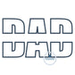 Dad Split Satin Applique Embroidery Design Father's Day Gift Five Sizes 5x7, 8x8, 9x9, 6x10, and 7x12 Hoop