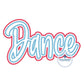 Dance Double Satin Applique Embroidery Design Five Sizes 5x7, 8x8, 9x9, 6x10, and 7x12 Hoop