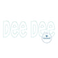 Dee Dee Applique Embroidery Design Raggy Bean Edge Stitch Grandma Mother's Day Gift 8x12 Hoop