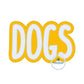 DOGS Two Layer Applique Embroidery Design Machine Embroidery Two Color ZigZag Edge 8x12 Hoop