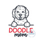 Doodle Mom Peeker Embroidery Golden Doodle Embroidery Design One Size 4x4 Hoop