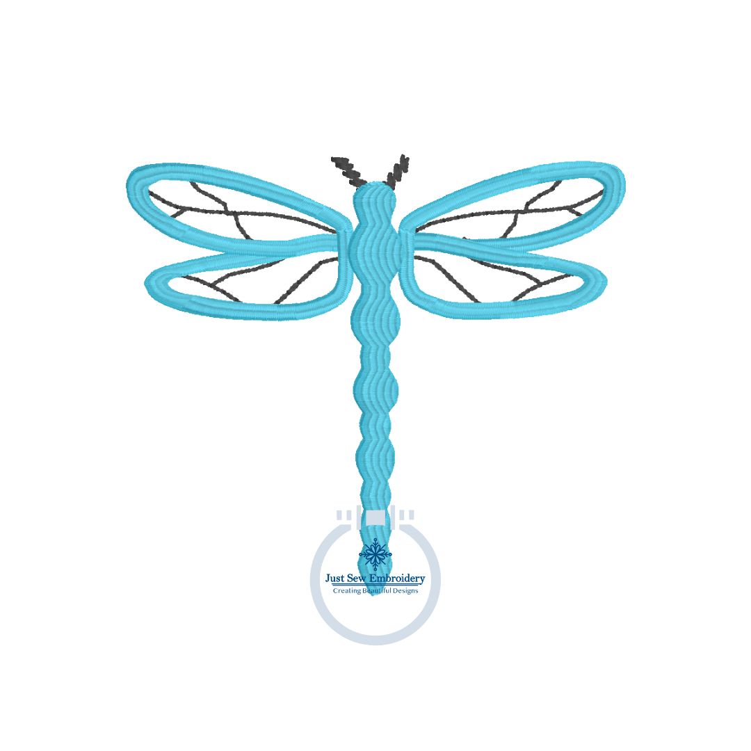 Dragonfly Puff 3D Foam Embroidery Design One Size Hat Hoop