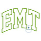 EMT Arched Satin Applique Embroidery Design Five Sizes 5x7, 8x8, 6x10, 7x12, and 8x12 Hoop