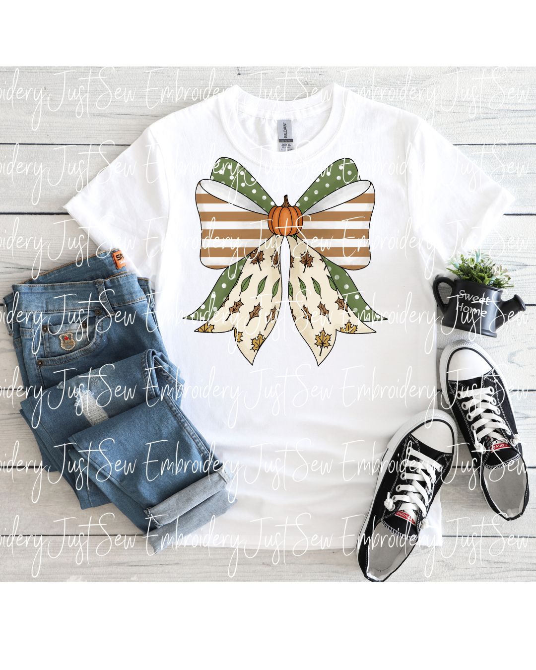 Fall Bow Print PNG Hand Drawn Digital File