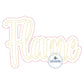 Flame Double Raggy Applique Embroidery Script Design Machine Embroidery Five Sizes 5x7, 8x8, 6x10, 7x12, and 8x12 Hoop