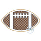 Football Double Layer Applique Embroidery Design Zigzag Stitch Four Sizes 5x7, 8x8, 6x10, and 7x12