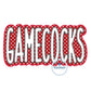 GAMECOCKS Applique Embroidery Two Layer Design Machine Embroidery Two Color ZigZag Edge Four sizes 5x7, 8x8, 6x10, and 7x12 Hoop