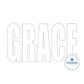 GRACE Reverse Applique Embroidery Design Bean Stitch Five Sizes 5x7, 8x8, 9x9, 6x10, and 7x12