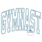 Gymnast Arched ZigZag Applique Embroidery Six Sizes 5x7, 8x8, 6x10, 9x9, 7x12, and 8x12 Hoop