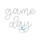 GAME DAY Chenille Yarn Applique Embroidery Machine Design Five Sizes 5x7, 8x8, 6x10, 7x12, and 8x12 Hoop