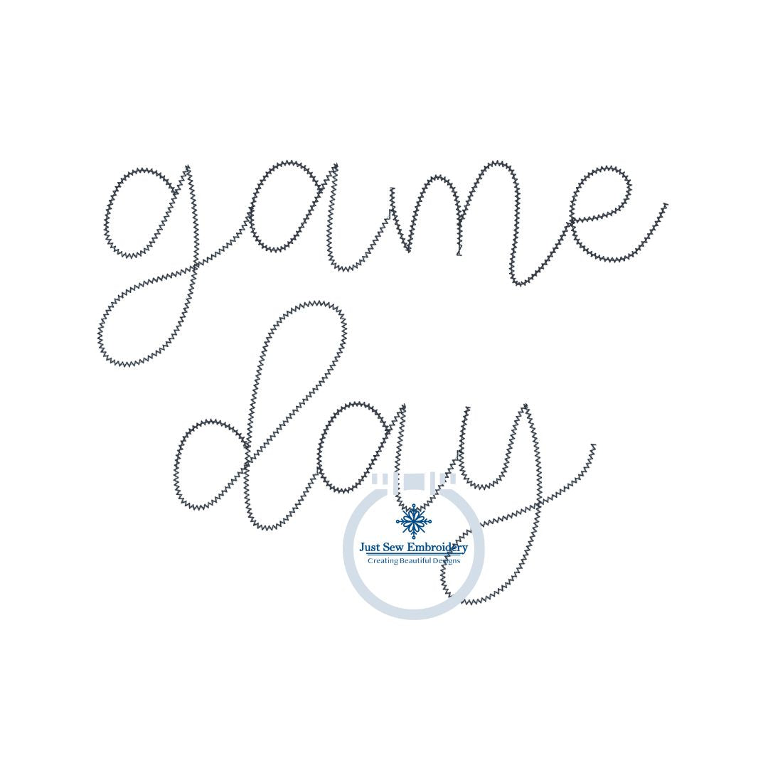 GAME DAY Chenille Yarn Applique Embroidery Machine Design Five Sizes 5x7, 8x8, 6x10, 7x12, and 8x12 Hoop