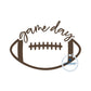 GAME DAY Large Football Embroidery Machine Design Five Sizes 5x7, 8x8, 6x10, 7x12, and 8x12 Hoop