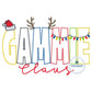 GAMMIE Claus Christmas Applique Embroidery Machine Design Zigzag Edge Stitch Five Sizes 5x7, 8x8, 6x10, 7x12m and 8x12 Hoop