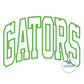 GATORS Arched Applique Embroidery Satin Stitch Design Machine Embroidery Six Sizes 5x7, 8x8, 6x10, 9x9, 7x12, and 8x12 Hoop