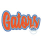 GATORS Applique Embroidery Script Double Layer ZigZag Edge Four Sizes 5x7, 8x8, 6x10, 7x12 Hoop