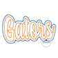 GATORS Applique Embroidery Script Double Layer ZigZag Edge Four Sizes 5x7, 8x8, 6x10, 7x12 Hoop