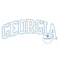 Georgia Arched Applique ZigZag Stitch Embroidery Design GA 8x12 Hoop Varsity Font