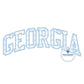 Georgia Arched Applique ZigZag Stitch Embroidery Design GA 8x12 Hoop Varsity Font
