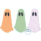 Ghost Trio Applique Embroidery Design Blanket Stitch Filled Eyes Halloween Seven Sizes 4x4, 5x7, 6x6, 8x8, 9x9, 6x10, and 7x12 Hoops