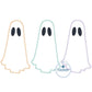 Ghost Trio Applique Embroidery Design Blanket Stitch Filled Eyes Halloween Seven Sizes 4x4, 5x7, 6x6, 8x8, 9x9, 6x10, and 7x12 Hoops