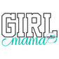 Girl Mama Applique with Satin Script Embroidery Design and Satin Edge Stitch Four Sizes 5x7, 8x8, 6x10, and 8x12 Hoop