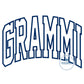 Grammi Arched Satin Applique Embroidery Design Five Sizes 5x7, 8x8, 6x10, 7x12, and 8x12 Hoop