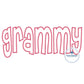 Grammy Applique Embroidery Design Satin Stitch Edge Grandma Mother's Day Gift Two Sizes 5x7 and 8x12 Hoop