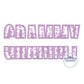 Grammy Split Applique Embroidery Design Satin Edge Stitch Grandma Mother's Day Gift Three Sizes 10, 11, and 12 Inches