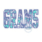 GRAMS Academic Satin Applique Embroidery Design Five Sizes 5x7, 8x8, 9x9, 6x10, and 7x12 Hoop