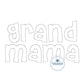 Grand Mama Applique Embroidery Design Raggy Bean Stitches Grandma Mother's Day Gift 8x12 Hoop