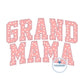 Grand Mama Stacked Arched Satin Applique Embroidery Design Six Sizes 5x7, 8x8, 9x9, 6x10, 7x12, 8x12 Hoop