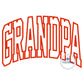 Grandpa Arched Satin Applique Embroidery Machine Design Satin Edge Stitch Three Sizes 6x10, 7x12 8x12 hoop