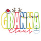 GRANNA Claus Christmas Applique Embroidery Machine Design Satin Stitch Edge Three Sizes 6x10, 7x12m and 8x12 Hoop