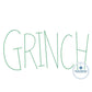 Grinch Chenille Yarn Applique Machine Embroidery Design Two Sizes 6x10 & 7x12 Hoop