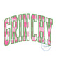 Grinchy Arched Satin Applique Embroidery Design Four Sizes: 9x9, 6x10, 7x12, and 8x12 hoop (Copy)