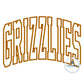 GRIZZLIES Arched Satin Applique Embroidery Machine Design Four Sizes 8x8, 6x10, 7x12, and 8x12 Hoop