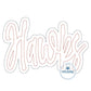 HAWKS Double Raggy Applique Embroidery Two Layer Design Bean Stitch Edge Five Sizes 5x7, 8x8, 6x10, 7x12, and 8x12 Hoop