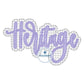 Heritage Double Raggy Applique Embroidery Two Layer Bean Stitch Design Four Sizes 5x7, 8x8, 6x10, and 7x12 Hoops