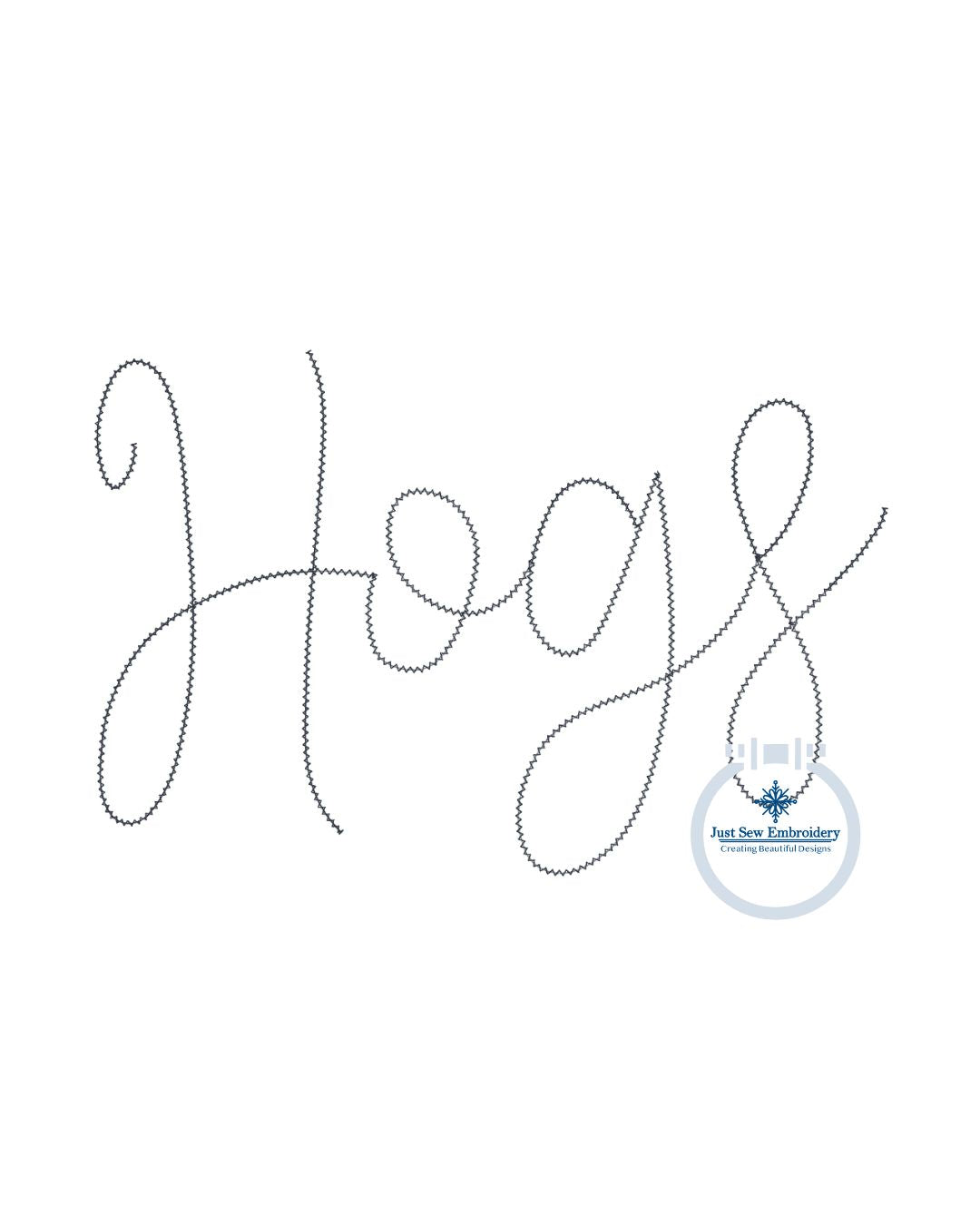Hogs Chenille Yarn Applique Embroidery Design Five Sizes 5x7, 8x8, 6x10, 7x12, and 8x12 Hoop