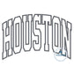 Houston Arched Satin Applique Embroidery Three Sizes 6x10, 7x12, and 8x12 Hoop