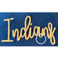 Indians Chenille Yarn Script Embroidery Design Five Sizes 5x7, 8x8, 9x9, 6x10, and 7x12 Hoop