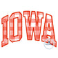 Iowa Arched Satin Applique Embroidery Design Satin Edge Stitch Five Sizes 5x7, 8x8, 6x10, 7x12, and 8x12 hoop