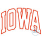 Iowa Arched Satin Applique Embroidery Design Satin Edge Stitch Five Sizes 5x7, 8x8, 6x10, 7x12, and 8x12 hoop